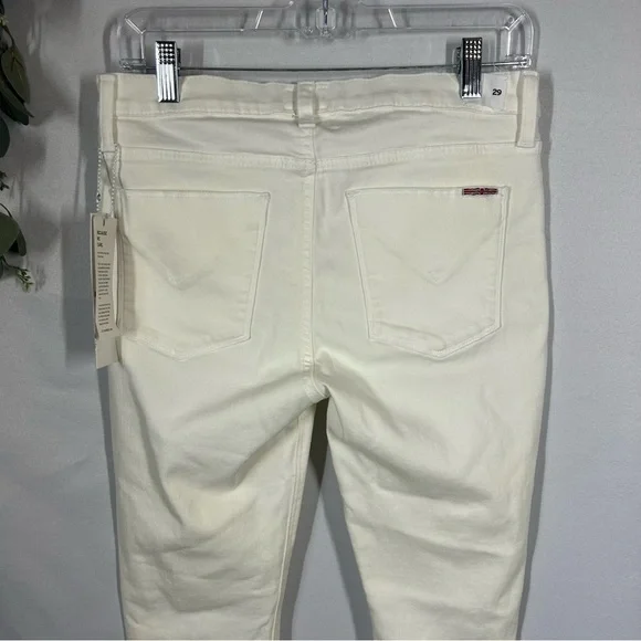 NWT Hudson | Midrise Nico Distressed Super Skinny White Jeans Women’s Size 29 - Picture 8 of 17